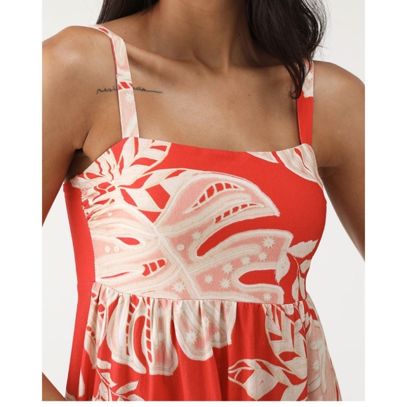 NWT | FARM Rio Tropical Foliage Print Midi | Sz L - Picture 5 of 6